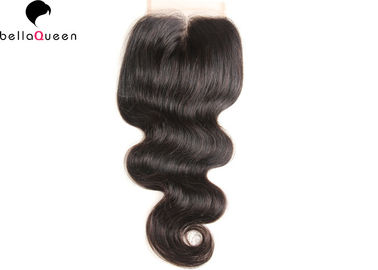 China Natural Black 100% Malaysian Virgin Hair Body Wave Hair Closure NO Chemical supplier