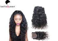 China Full Cuticle Brazilian Natural Black 7A Virgin Hair 4*4 lace closure company