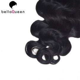 Natural Black Brazilian Virgin Human Hair Extensions Body Wave With Cuticle supplier