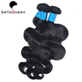 Natural Black Brazilian Virgin Human Hair Extensions Body Wave With Cuticle supplier