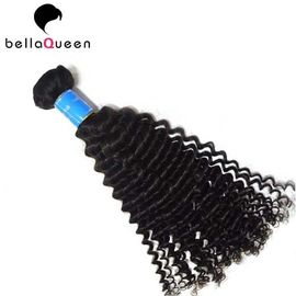 Kinky Curly Natural Black Brazilian Virgin Human Hair Weaving Without Chemical supplier