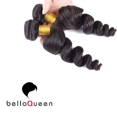 6A Remy Hair Natural Black virgin loose wave hair 10” - 30” for Beauty Works supplier