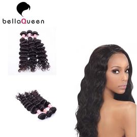 Unprocessed 6A+ Virgin Burmese Remy Hair Weave Natural Black Curly supplier