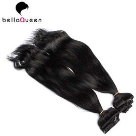 Natural Balck Grade 7A Virgin Clip In Hair Extension , Straight Human Hair Weaving supplier