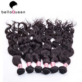 Double Drawn Natural Black Water Wave Hair Extensions Without Chemical supplier