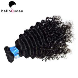 Smooth Deep Wave Malaysian Virgin Hair , Natural Black Human Hair Weave supplier