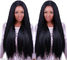 Straight Natural Black 100% Premium Virgin Human Hair Lace Front Wig 180%  Density With Bundles supplier