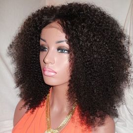 Kinky Curly Human Natural Hair Silk Top Glueless Full Lace Human Hair Wig 24inch supplier