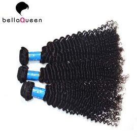 Unprocessed Virgin Mongolian Hair Extensions , Natural Curly Grade 7A Virgin Hair supplier