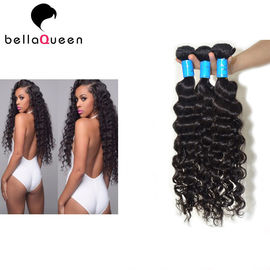 Unprocessed Natural black double drawn Human hair extensions , No tangle No Sheddding supplier