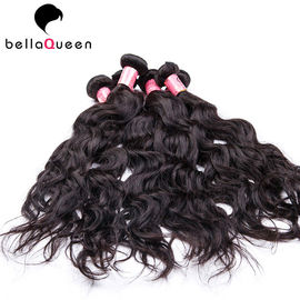 Curly Double Drawn Hair Extensions , Natural Black Grade 7A Virgin Hair supplier