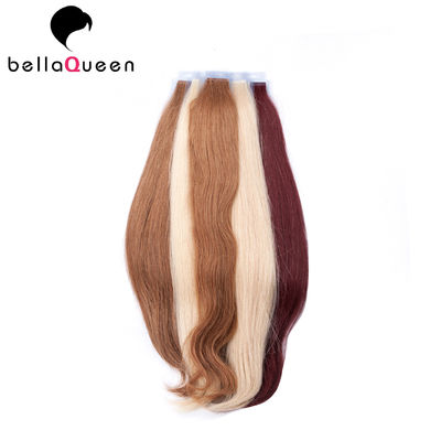 Colored Brazilian Virgin Human Hair Tape Hair Extensions for Beauty Salon supplier