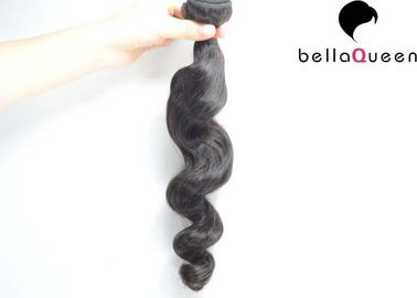 Indian 6A Remy Hair Natural Black Loose Wave Human Hair Weaving Without Chemical supplier