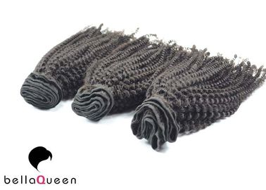 Full End Indian Virgin Hair Kinky Curly Natural Black 1b Human Hair Weft supplier