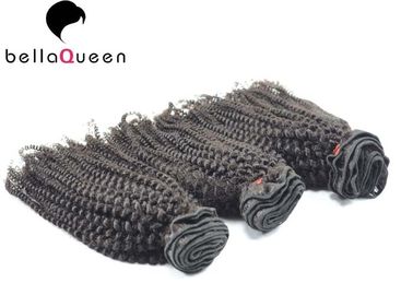 Full End Indian Virgin Hair Kinky Curly Natural Black 1b Human Hair Weft supplier