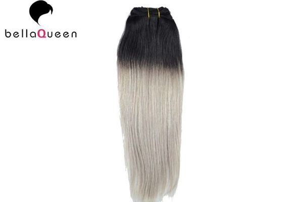 Ombre Color 1b / Sliver Heat Resistant Human Hair Lace Front Wigs Girl use supplier