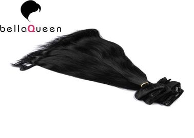 Professional Natural Black Clip In Hair Extension 15 Inch - 26 Inch Without Chemical supplier