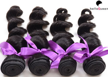 Loose Wave Peruvian Hair ,  Virgin Natural Black Hair Extensions Tangle-Free supplier