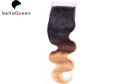 Three Parts Body Wave Human Hair Lace Closure For Women supplier
