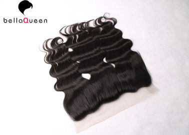 Unprocessed  Natural Black Human Hair Medium Parts Lace Closure For Women supplier