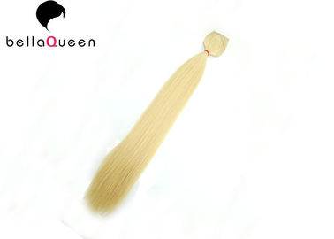 Straight 100g 613 Golden Blonde Clip In Human Hair Extension With Pure Color supplier