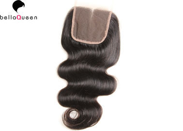 Natural Black 100% Malaysian Virgin Hair Body Wave Hair Closure NO Chemical supplier