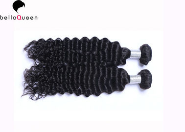 Grade 7A Unprocessed Peruvian Human Hair Deep Wave Hair Weft For Women supplier