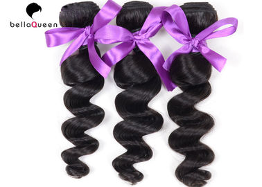 Loose Wave Peruvian Hair ,  Virgin Natural Black Hair Extensions Tangle-Free